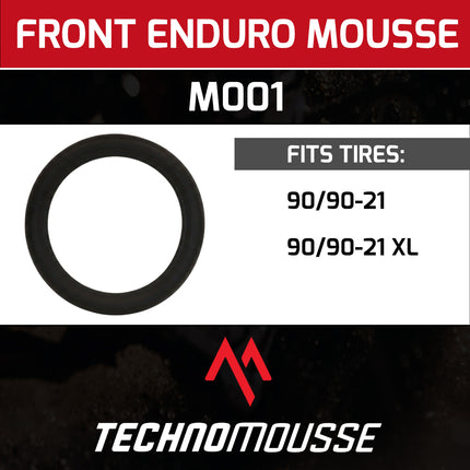 Technomousse 90/90-21 Dirt Bike Front Tire Mousse Insert Black Series M001 Standard Compound - Enduro Motocross Foam Tire Tube - Puncture and Cut Resistant