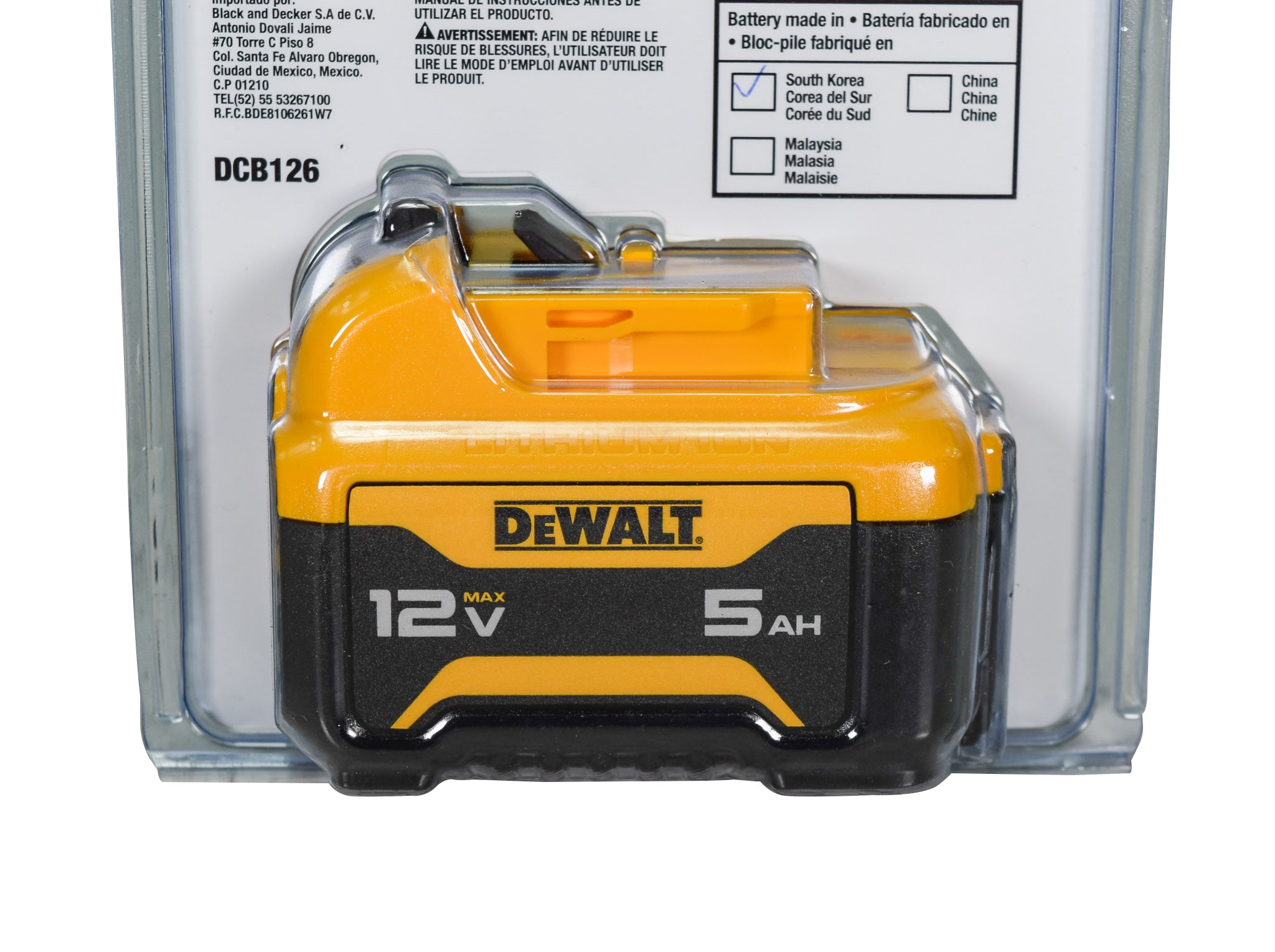 Dewalt DCB126 12V MAX 5.0Ah Lithium Ion Battery