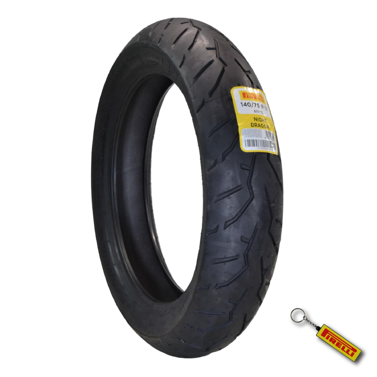 Pirelli Night Dragon 140/75R17 M/C 67V Cruiser Motorcycle Front Tire w/ Keychain