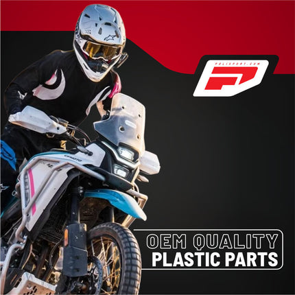 Polisport Motocross Motorcycles (MX) Swingarm Protector EVO for CFMOTO 450MT (2024-2026) Dirt Bikes - OEM-Style Fit, Bolt-On Dual Mounting Points, High Impact & Abrasion Resistant - Black