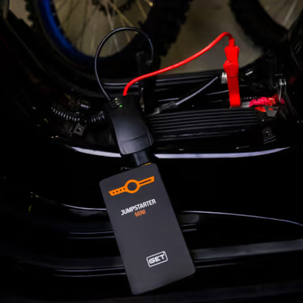 GET GK-JMPSTR-0002 Mini Jump Starter 6000mAh - Portable Jump Starter Power Bank with LED Light - 360 Peak Amps for Motorcycles, Scooters, ATVs, UTVs, Personal watercraft, and Gas Engines Up To 2000cc