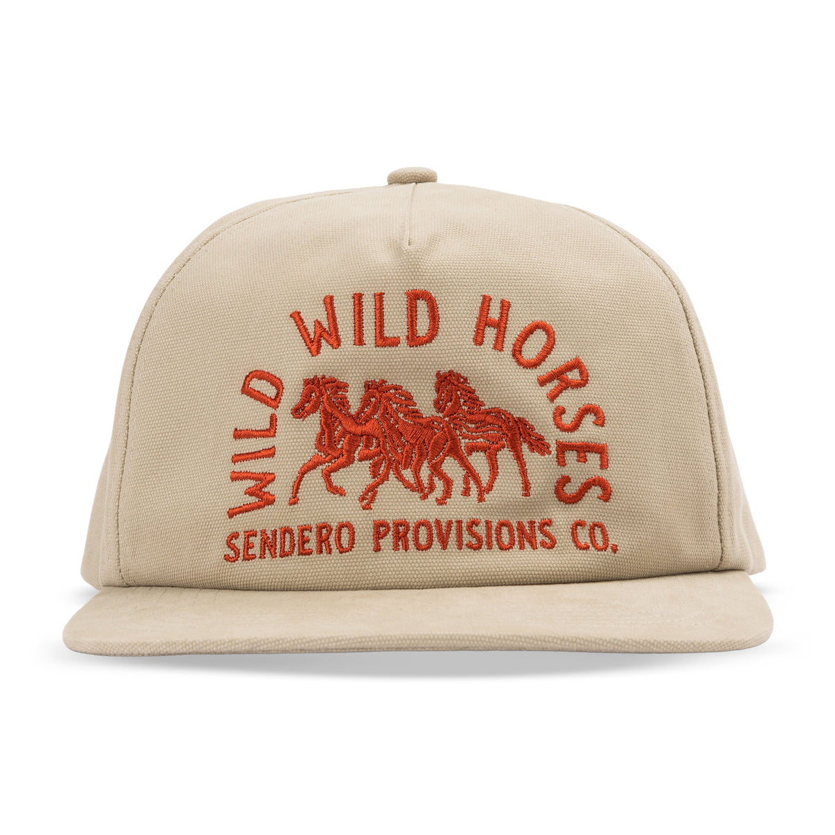 Sendero Provisions Co. Wild Wild Horses Adjustable Snapback Hat (Tan) - One Size