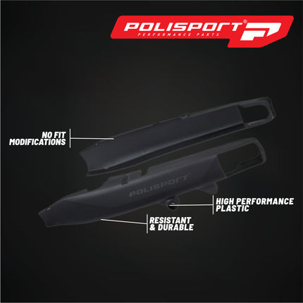 Polisport Motocross Motorcycles (MX) Swingarm Protector for Sherco 125/250/300 SE-R Enduro, 250/450 SEF-R Factory (2024-2026) Dirt Bikes - High Impact & Abrasion Resistance - Black