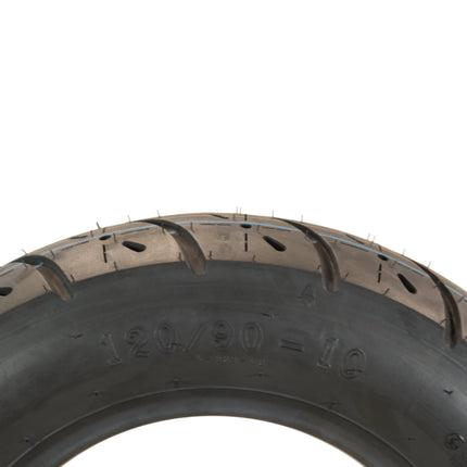 Kenda K329 120/90-10 56J Front/Rear Motorcycle Bias Tire - designed for scooter and moped enthusiasts,  (120-90-10 56J) with Kenda Keychain