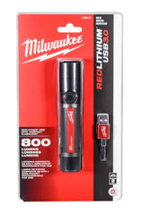 Milwaukee 2160-21 USB Rechargeable 800L Compact Flashlight (3 Ah)