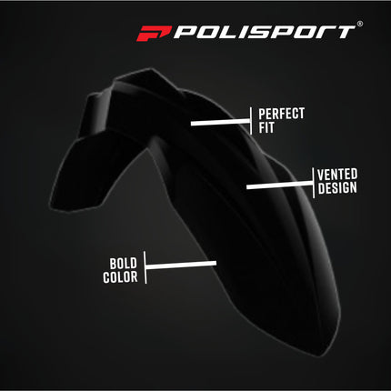 Polisport 91632 Restyling Kit for Kawasaki KX125 & KX250 2003-2008 2024 Style Black – Complete Bodywork Set with Fenders, Radiator Scoops, Side Panels, Fork Guards and Front Number Plate