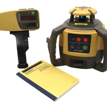 Topcon RL-H5A Next Generation Self-Leveling Horizontal Rotary Laser Level Kit with LS-80X Receiver, Holder, Case & Field Book - 2600 ft (800m) Range, ±10 Arc Second Accuracy, IP66 Dust/Water Resistant