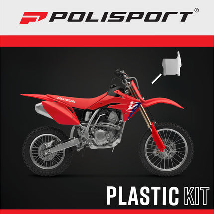 Polisport Motocross (MX) Number Plate for Honda CR125/250/CRF250R/450R (04-07) OEM (2004-2007) – Dirt Bike – OEM Quality, Durable Gloss Polypropylene (DGP), Flexible & Perfect Fit – White