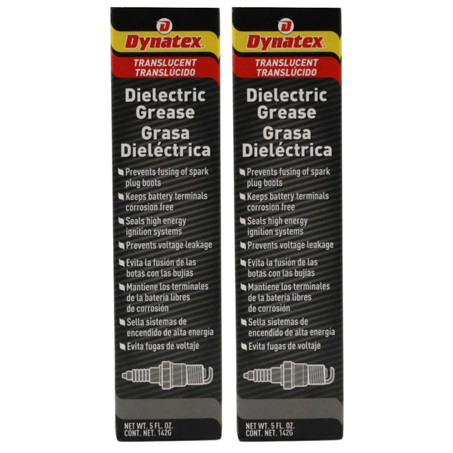 Dynatex Dielectric Grease 5 oz Tube - Silicone-Based, High Temp Vacuum & Water Resistant, Protects Electrical Connections, Non-Hardening (2-Pack)