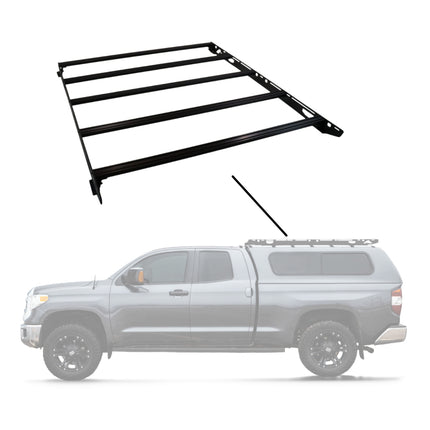 Sherpa 161144 Crows Nest Universal Truck Topper Rack for 5ft Bed with 43" Crossbar -  1/4" Aircraft-Grade Aluminum, Drill-Free, Adjustable Feet for Topper Fit