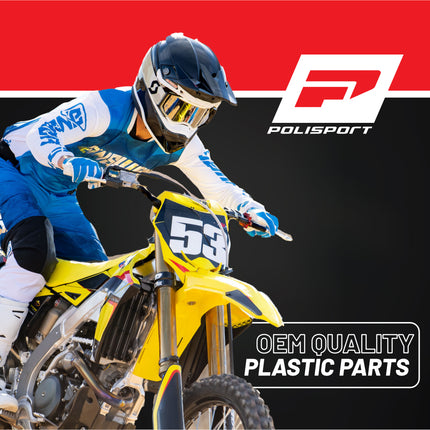 Polisport White Rear Fender Restyling Kit 8559300003 for Suzuki DR-Z400 DRZ400S DRZ400SM 2000-2024 | Modern MX Tail Mudguard Plastics Replacement Upgrade
