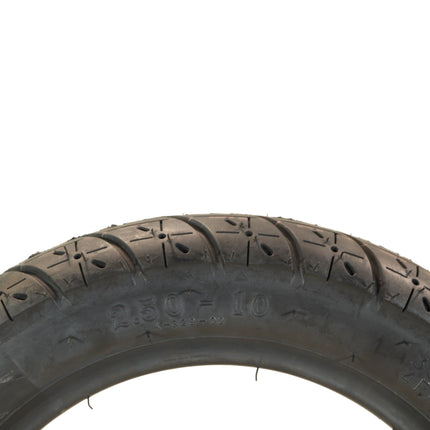 Kenda K329 2.50/10 TT 4-Ply Front/Rear Scooter Tire for Urban Street Riding and Light Off-Road Use, (2.50-10 TT) with Kenda Keychain