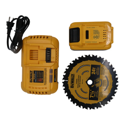 DEWALT DCS590WW1 20V MAX Lithium-Ion 7-1/4 in. Cordless Circular Saw Kit with 8.0 Ah Battery, Charger and Kit Bag