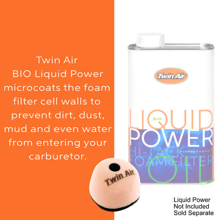 Twin Air PowerFlow Kit for Suzuki  – Fits RM-Z450 2005–2017, RM-Z250 2007–2018 – High-Performance Washable, Reusable Off-Road Motocross Filter (OEM part # 13780-37F20)