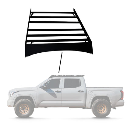 Sherpa 129844 The Grizzly Full Height Roof Rack for Toyota Tundra CrewMax - Full-Length Aluminum, 1/4" Side Panels, Modification Required, Black Textured Powder Coat Finish