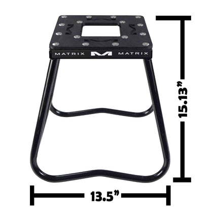 Matrix Concepts C1 Mini Steel Stand - Black | Heavy-Duty Carbon Steel Youth Motocross Lift | 150 lb Capacity | Non-Slip Rubber Top
