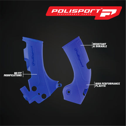 Polisport 8466200002 Frame Protector for Yamaha YZ450F 2018-2022 and YZ250F 2019-2022 – Durable Blue Frame Guards for Improved Grip and Protection