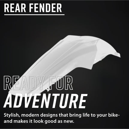 Polisport White Rear Fender Restyling Kit 8559300003 for Suzuki DR-Z400 DRZ400S DRZ400SM 2000-2024 | Modern MX Tail Mudguard Plastics Replacement Upgrade