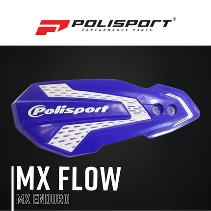 Polisport 8308200064 MX Flow Handguards for Yamaha YZ/YZF/WR 2026+ – Blue/White – Pair of Performance Handguards with Durable Finish Perfect Factory Fit Impact Resistant