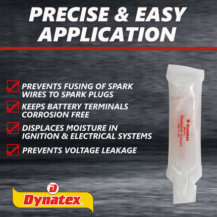 Dynatex Dielectric Grease 200 Pack of 2g Tubes - Silicone-Based, High Temp Vacuum & Water Resistant, Protects Electrical Connections, Non-Hardening