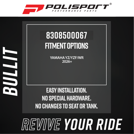 Polisport Motocross (MX) Bullit Handguards for Yamaha YZ, YZF, WR (2026+) Dirt Bikes - High-Impact Resistant Technical Plastic with UV Protection, Dual Mounting Systems, OEM-Style Precise Fit - White