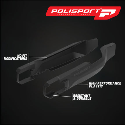 Polisport Motocross Motorcycles (MX) Swingarm Protector for Yamaha Ténéré 700 (2019-2026) Dirt Bikes - OEM-Style Replacement, High Impact & Abrasion Resistance -  Black