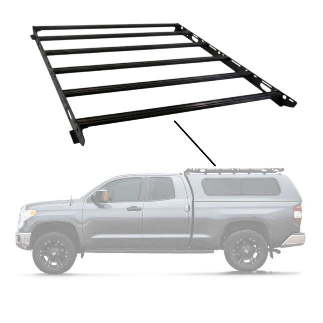 Sherpa 163344 Crows Nest Universal Truck Topper Rack for 6ft Bed with 48" Crossbar -  1/4" Aircraft-Grade Aluminum, Drill-Free, Adjustable Feet for Topper Fit