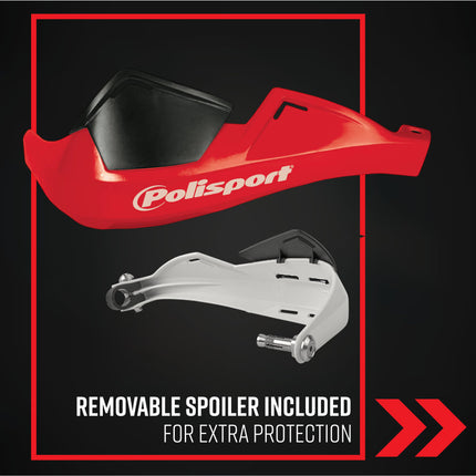 Polisport 8305100030 Integral Evolution OEM‑Quality Orange Handguards for Universal Handlebar Mount, Injection‑Molded Durable Gloss Polypropylene (DGP), Impact‑Resistant Flexible Design with Perfect Fit and Glossy Finish
