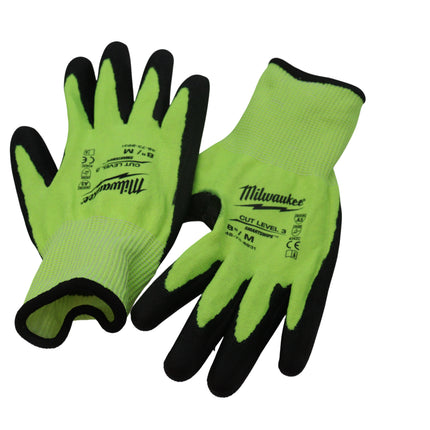 Milwaukee 48-73-8931B Medium High Visibility Level 3 Cut Resistant Polyurethane Dipped Work Gloves (12-Pack)