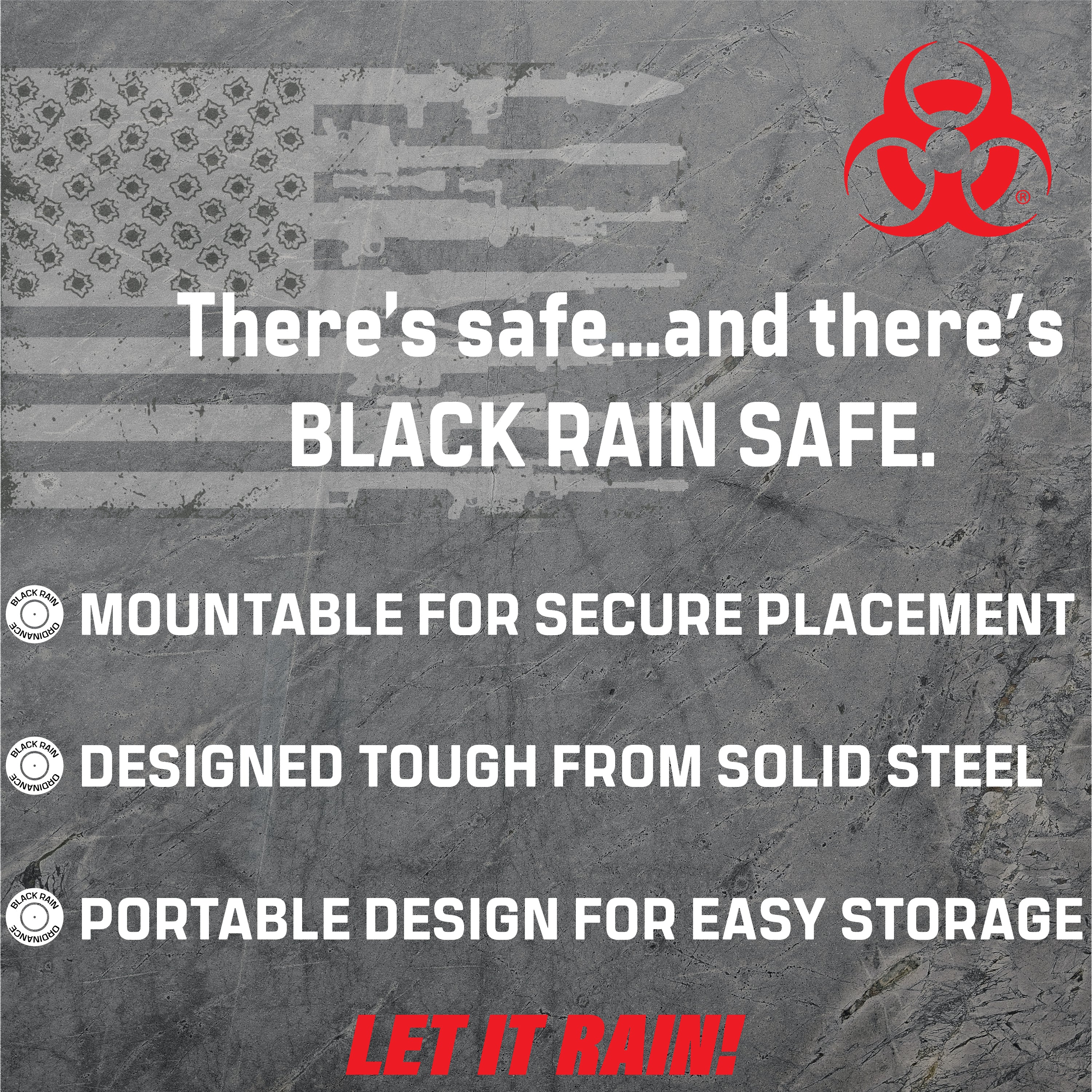 Black Rain Ordnance -Portable Digital Password & Key Access Security Safe(Black)