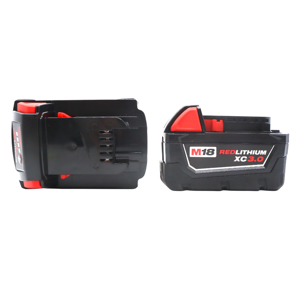 Milwaukee M18 REDLITHIUM XC 3.0 Dual Battery Pack – 2-Pack of High-Capacity 18V Lithium-Ion Batteries for M18 Cordless Tools – 3.0 Amp hour - 54 Watt hour battery