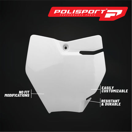 Polisport 8665700001 Front Number Plate for KTM SX65 2016?2023 – OEM-Style Durable White Motocross Plate