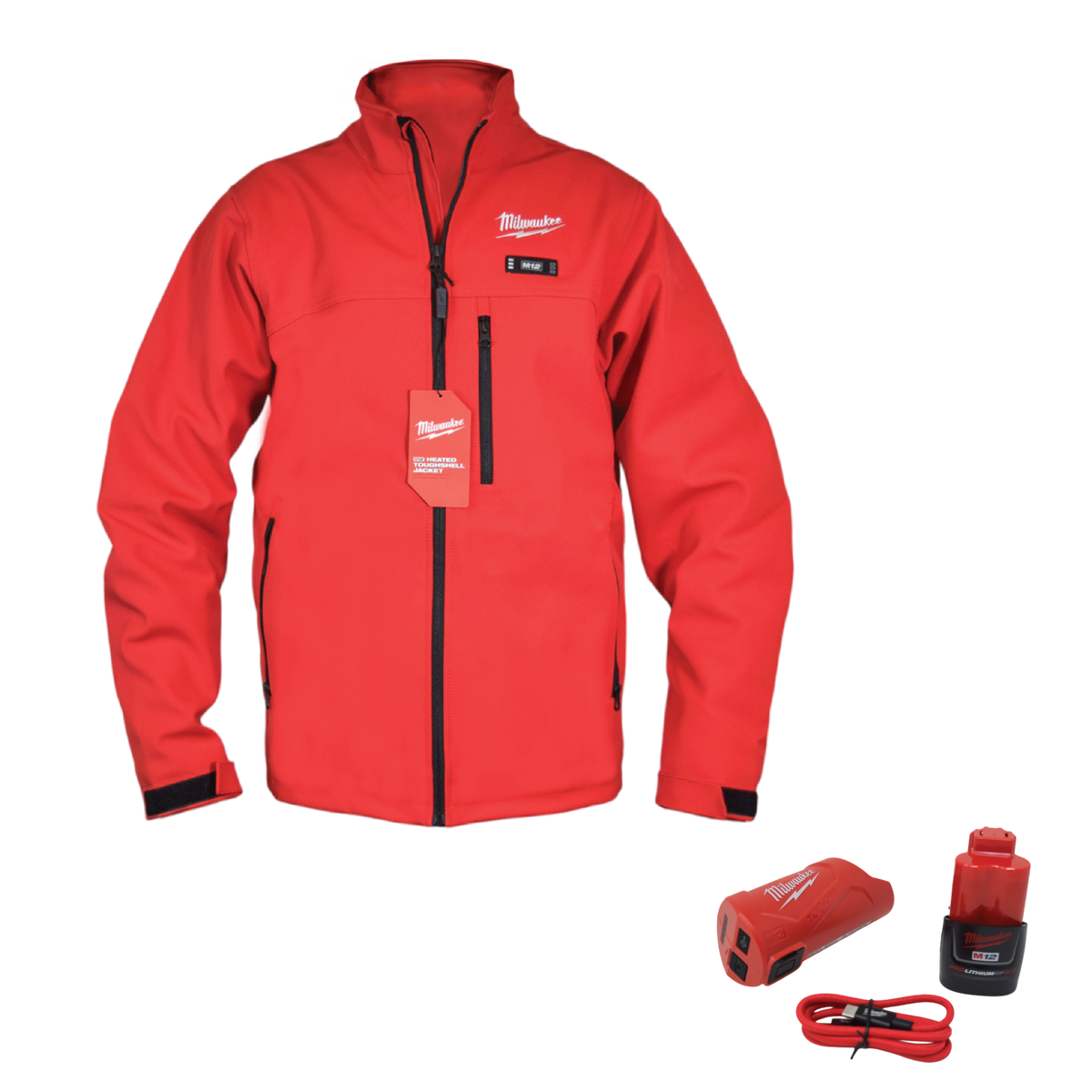 Milwaukee M100R-21 M12 Heated TOUGHSHELL Jacket Kit, Red, Small