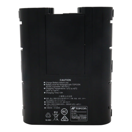 Topcon BT-79Q (1025029-01) High-Capacity NiMH Rechargeable Battery Pack - 4.8V 7000mAh, Up to 60 Hours Runtime for RL-H5A, RL-H5B Rotary Lasers, Compatible with AD-17B Charger