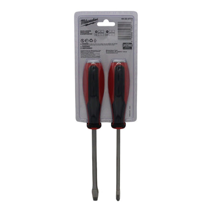 Milwaukee 48-22-2702 Demo Combination Screwdriver Drivers, 2-Piece Set, Forged Shanks, High Impact Steel Caps, Wrench-Ready Hex Shanks