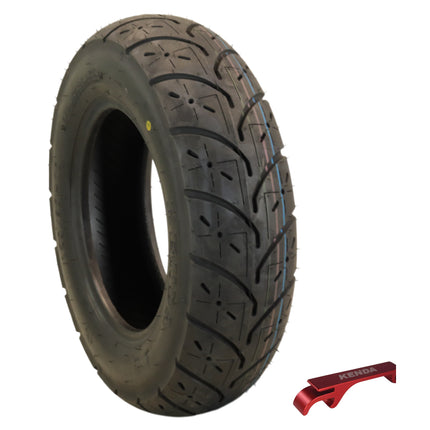 Kenda K329 120/90-10 56J Front/Rear Motorcycle Bias Tire - designed for scooter and moped enthusiasts,  (120-90-10 56J) with Kenda Keychain