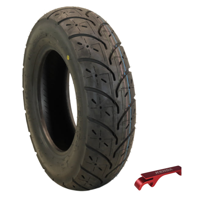 Kenda K329 120/90-10 56J Front/Rear Motorcycle Bias Tire - designed for scooter and moped enthusiasts,  (120-90-10 56J) with Kenda Keychain