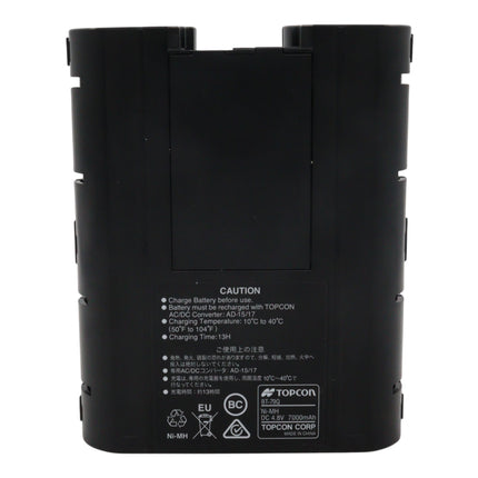 Topcon BT-79Q (1025029-01) High-Capacity NiMH Rechargeable Battery Pack - 4.8V 7000mAh, Up to 60 Hours Runtime for RL-H5A, RL-H5B Rotary Lasers, Compatible with AD-17B Charger