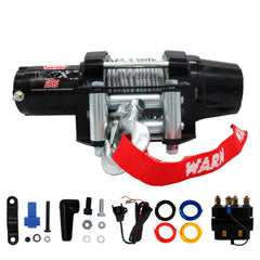 WARN VRX 25 Powersport Winch – 2,500 lb Line Pull Rating, Steel Rope, 12V ATV/UTV Winch with Durable All-Metal Gear Train, Mechanical Brake & Weather-Resistant Design for Powersports Recovery