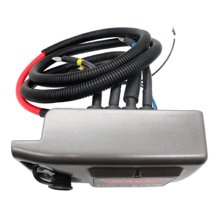 WARN 97740 16.5TI-S Electric 12V Heavyweight Winch with Spydura Pro Synthetic Cable Rope: 3/8" Diameter x 80' Length, 8.25 Ton (16,500 lb) Pulling Capacity