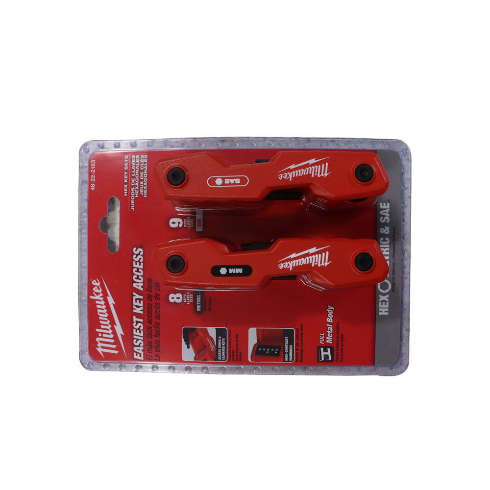 Milwaukee 48-22-2183 (17PC) SAE/Metric Folding Hex Key Set