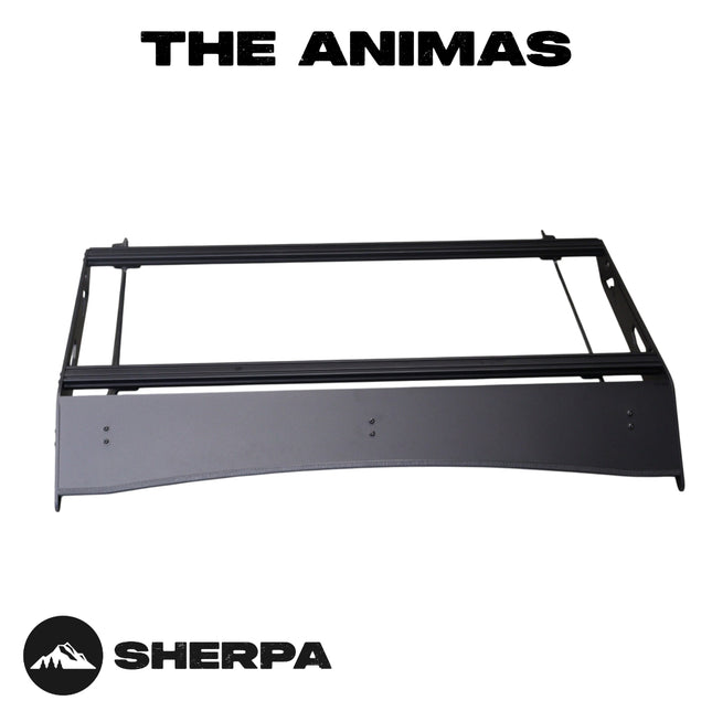 Sherpa 192844 The Animas Full Height 21" Roof Rack for 2005-2023 Toyota Tacoma - Full-Length Aluminum, 1/4" Side Panels, Drill-Free No Modification, Black Textured Powder Coat Finish