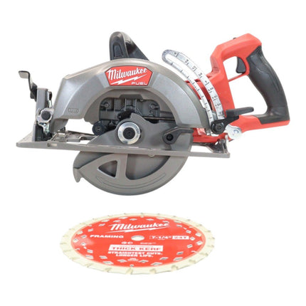 Milwaukee 2930-20 M18 FUEL 7-1/4 Inch Rear Handle Circular Saw, 18V Brushless Cordless Framing Saw, 6,300 RPM, 2-5/8" Cut Capacity, Tool Only (Battery and Charger Not Included)