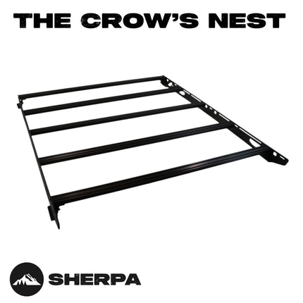 Sherpa 161144 Crows Nest Universal Truck Topper Rack for 5ft Bed with 43" Crossbar -  1/4" Aircraft-Grade Aluminum, Drill-Free, Adjustable Feet for Topper Fit