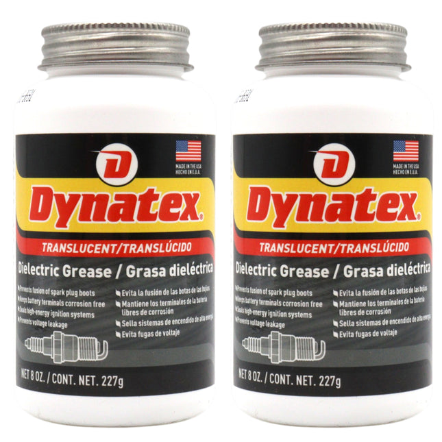 Dynatex Silicone Dielectric Paste 8 oz Tube - High Temp Vacuum & Water Resistant, Protects Electrical Connections, Non-Hardening (2-Pack)
