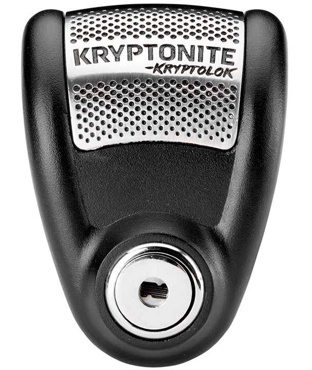 Kryptonite KryptoLok 6A Alarm Disc Lock  – Motorcycle, Scooter & E-Bike Security Lock with 120dB Anti-Theft Alarm, 6mm Hardened Locking Pin, Weather-Resistant Electronics 2 Stainless Steel Keys