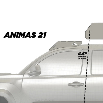 Sherpa 192744 The Animas Half Height 21" Roof Rack for 2005-2023 Toyota Tacoma - Full-Length Aluminum, 1/4" Side Panels, Drill-Free No Modification, Black Textured Powder Coat Finish