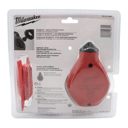 Milwaukee 100 ft Precision Line Chalk Reel Kit – Heavy-Duty Aluminum Chalk Reel with StripGuard™ Clutch, Planetary Gear System, Bonus Bold Line & Blue Chalk for Clean Marking on Construction Sites