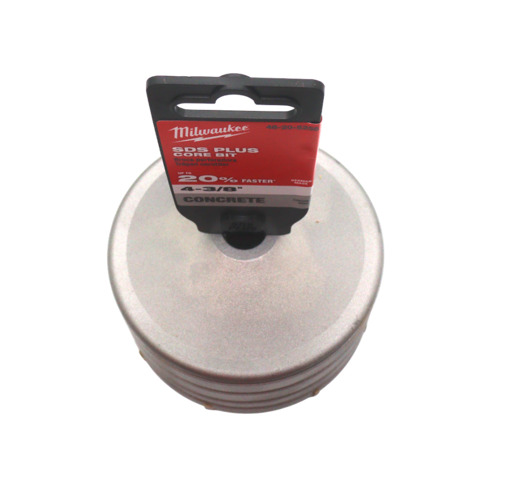 Milwaukee 48‑20‑5255 SDS Core Bit, 4‑3/8 in. Diameter x 2 in. Depth, Heavy‑Duty Masonry Drilling