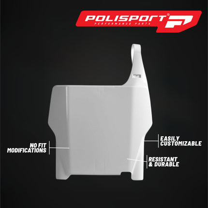 Polisport Motocross (MX) Number Plate for Honda CR125/250/CRF250R/450R (04-07) OEM (2004-2007) – Dirt Bike – OEM Quality, Durable Gloss Polypropylene (DGP), Flexible & Perfect Fit – White